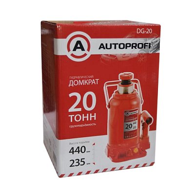Домкрат 20т подъем 440 мм гидравлический бутылочный Autoprofi DG-20