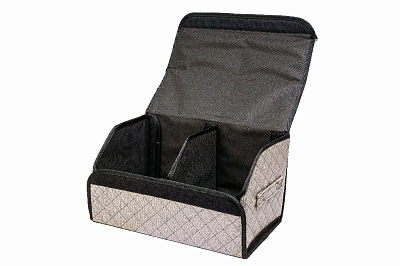 Органайзер в багажник экокожа 30х30х50см серый/черный GS 114027