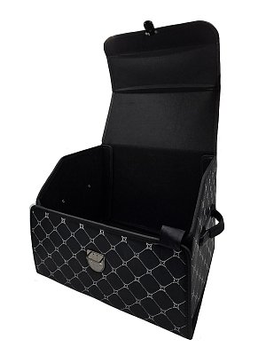 Органайзер в багажник экокожа 30х30х40см черный/белый PSV 137706