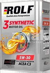 Масло моторное ROLF 3-SYNTHETIC SAE 5W30 С3 синтетическое 1л