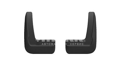 Брызговики черные модель Volkswagen Polo SD (09+) передний ряд (к-т 2шт) SRTK BR.P.W.POL.09G.06X00