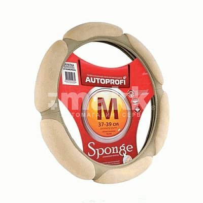 Оплетка спонж бежевая Autoprofi Алькантара 6 подушек 25шт/уп SP-5026 BE (M)