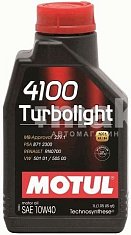 Масло моторное Motul 4100 Turbolight 10w40 API SN ACEA A3/B4 1л