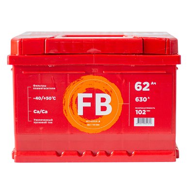 Аккумуляторная батарея 62 Ач FB о/п низкая 24,2*17,5*17,5