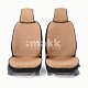 Накидки на сиденье Car Performance передние 2 шт  fiberflax беж/коричневые 5шт/уп CUS-1052 BR/BE