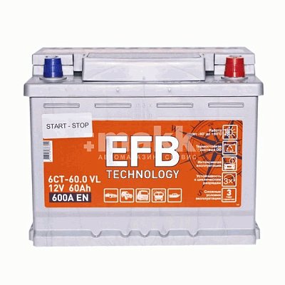 Аккумуляторная батарея 60 Ач Титан EFB о/п 24,2*17,5*19