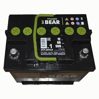 Аккумуляторная батарея 60 Ач Tyumen BatBear п/п  24,2*17,5*19