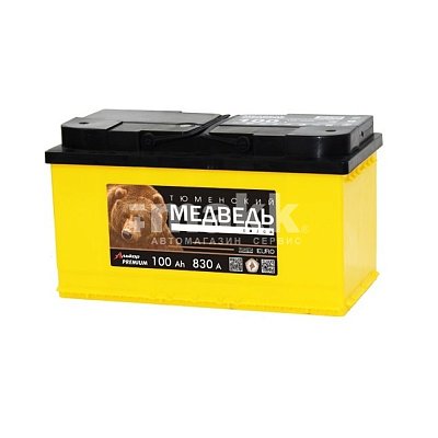 Аккумуляторная батарея 100 Ач Тюменский медведь LA п/п  35,3*17,5*19