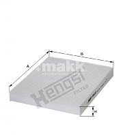 Фильтр салонный Hengst E961LI (CU 2545) Audi; Mercedes Benz; Skoda; VW
