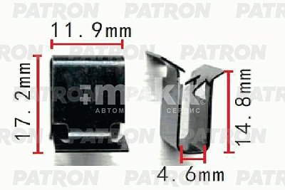Клипса пластмассовая Audi,Seat,Skoda,VW кузов - бампер, решетка P37-1539 Patron