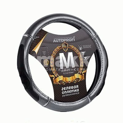 Гелевая оплётка рулевого колеса GL-1025 CARBON (M)