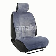 Накидка на сиденье серая GSt искусственный мех короткий ворс 1 шт