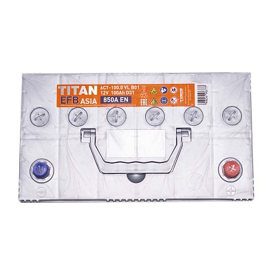 Аккумуляторная батарея 100 Ач Титан Asia EFB (115D31L) о/п 30,4*17,5* 22,3