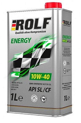 Масло моторное ROLF Energy 10W40 п/синт. API SL/CF ACEA A3/B4 1л