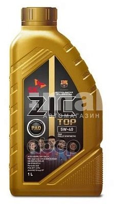 Масло моторное ZIC TOP 5W40  синтетическое 1л