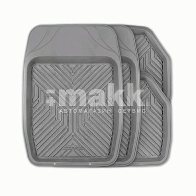 Коврики-ванночка 4 предмета Autoprofi Groove серый (TER-150 GY)