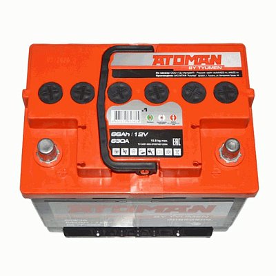 Аккумуляторная батарея 66 Ач ATOMAN п/п  24*17,5*19