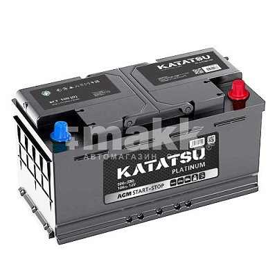 Аккумуляторная батарея 100 Ач Katatsu Arctic Platinum AGM о/п 35,3*17,5*19,0