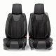 Накидки на сиденье Car Performance передние 2 шт алькантара + экокожа черные  CUS-3034 BK/BK