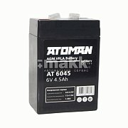 Аккумуляторная батарея ATOMAN 6В 4,5 Ач для ОПС