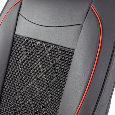 Накидки на сиденье Car Performance передние 2 шт экокожа черные CUS-2092 BK/BK