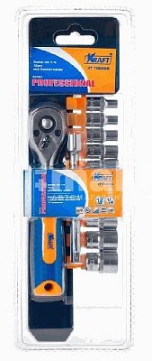 Набор головок торцевых и принадлежностей 1/4" 12 предмета Кraft 700320