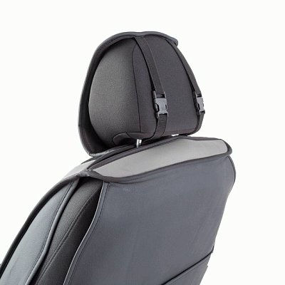 Накидки на сиденье Car Performance передние 2 шт алькантара + экокожа черн/серые  CUS-3044 BK/GY