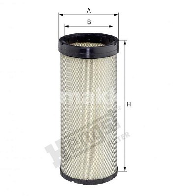 Фильтр воздушный Hengst E1013LS (CF 17 007) SCANIA G (G230 - G490) основной E1013L, вторичный E1013L