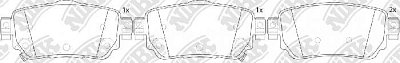Колодки тормозные задние PN2806 NIBK