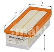 Фильтр воздушный Hengst E1440L (C 27 030) Duster II 15-, LADA Vesta 15-, X-RAY 16-