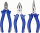 Набор пассатижей, плоскогубцев и бокорезов, 3 предмета Мастак 03-3HB