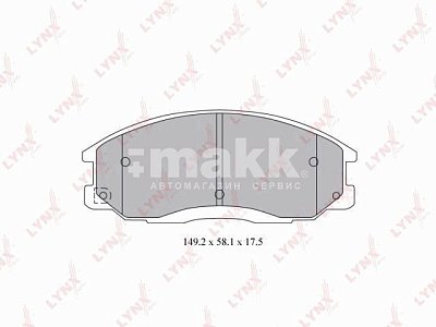 Колодки тормозные передние BD3614 LYNXauto