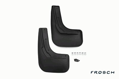 Брызговики черные модель VOLKSWAGEN Polo 2015+ сед задние (к-т 2 шт) Novline NLF.51.37.E10