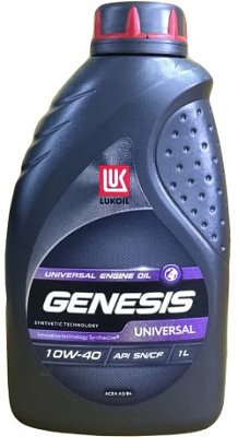 Масло моторное Лукойл Genesis Universal 10W40 п/синт. API SN/CF ACEA A3/B4  1л