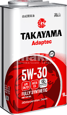 Масло моторное TAKAYAMA  5W30 синт. API SN/CF ACEA C3  1л  металл