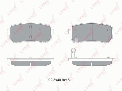Колодки тормозные задние BD3628 LYNXauto