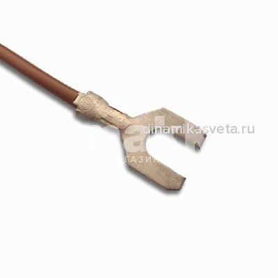 Наконечник вилочный неизолированный с проводом DEON НВ-07540 (M4;1*0,75мм²*110мм)