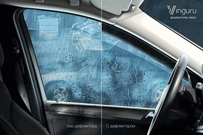 Дефлекторы на боковые стекла Toyota RAV4 IV 2013+ крос нак-е скотч (к-т 4 шт) AFV41813 Vinguru