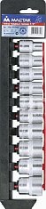 Набор торцевых головок 1/2", 10-24 мм, 10 предметов Мастак 000-4010H
