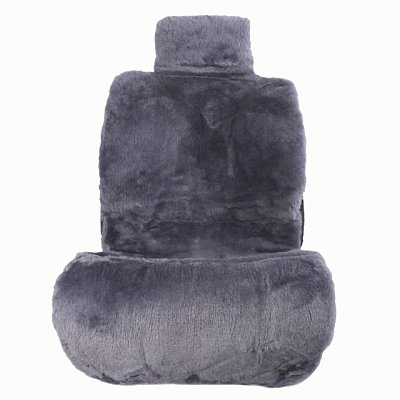 Накидка на сиденье серая GS натуральная овчина короткий ворс 1 шт