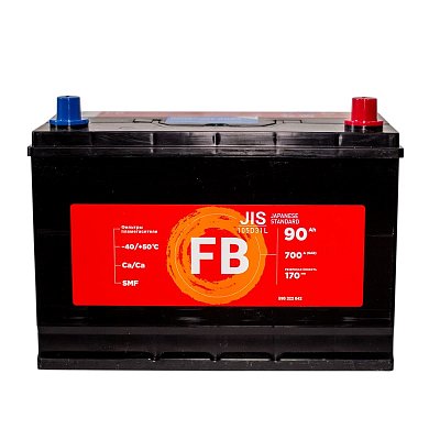 Аккумуляторная батарея 90 Ач FB Азия (105D31L) о/п 30,3х17,2х22,0