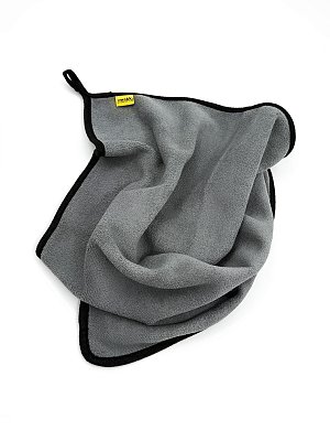 Салфетка из микрофибры 50*50 серая МАКК 400гр/м АВТОПОЛОТЕНЦЕ супервпитывающее