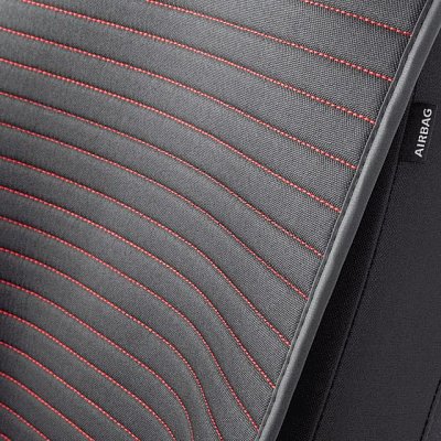 Накидки на сиденье Car Performance передние 2 шт алькантара черн/красные 5шт/уп CUS-1022 BK/RD