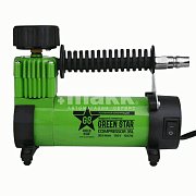 Компрессор 35л/мин 150W 12V 10Атм, металлический поршень, шланг с переходником Green Star