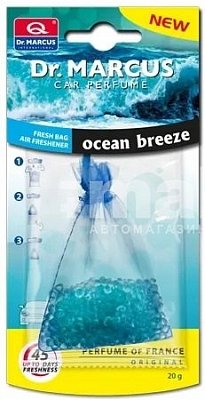 Ароматизатор подвесной Dr.Marcus Fresh Bag Ocean Breeze аромат морского бриза 22г DM432-10-1