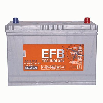 Аккумуляторная батарея 100 Ач Титан Asia EFB (115D31L) о/п 30,4*17,5* 22,3