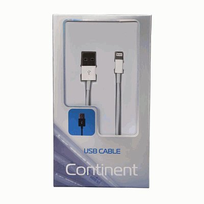 Кабель iPhone 5/6/7/8/X Continent 8pin (Apple Lighting), 1м белый DCI-2104WT