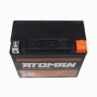 Мото аккумулятор ATOMAN Nano Gel 12V 20Ah (YTX20L-BS)