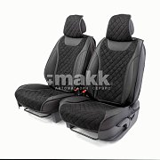 Накидки на сиденье Car Performance передние 2 шт алькантара + экокожа черные CUS-3044 BK/BK