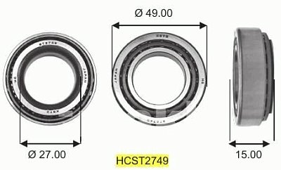 Подшипник ступицы Toyota EL4#, EL5#, EP8#, EP9# задний внутр. ST2749 KOYO